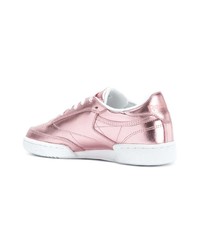 rosa Leder niedrige Sneakers von Reebok