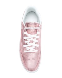 rosa Leder niedrige Sneakers von Reebok