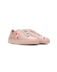 rosa Leder niedrige Sneakers von Axel Arigato