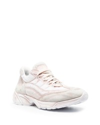 rosa Leder niedrige Sneakers von MM6 MAISON MARGIELA