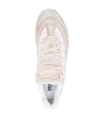 rosa Leder niedrige Sneakers von MM6 MAISON MARGIELA