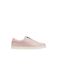 rosa Leder niedrige Sneakers von Fendi