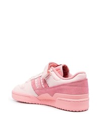 rosa Leder niedrige Sneakers von adidas