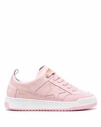 rosa Leder niedrige Sneakers von Golden Goose