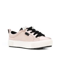 rosa Leder niedrige Sneakers von Karl Lagerfeld