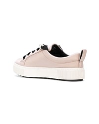 rosa Leder niedrige Sneakers von Karl Lagerfeld