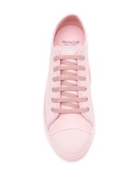 rosa Leder niedrige Sneakers von Moncler