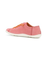 rosa Leder niedrige Sneakers von Camper