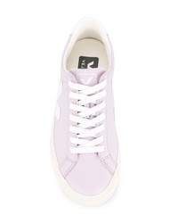 rosa Leder niedrige Sneakers von Veja