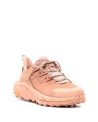 rosa Leder niedrige Sneakers von Hoka One One