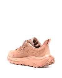 rosa Leder niedrige Sneakers von Hoka One One