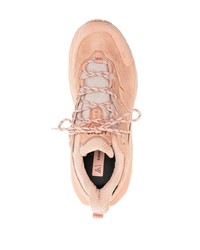 rosa Leder niedrige Sneakers von Hoka One One