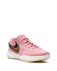 rosa Leder niedrige Sneakers von Nike