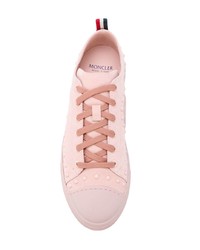 rosa Leder niedrige Sneakers von Moncler