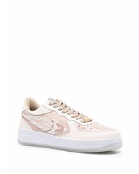 rosa Leder niedrige Sneakers von Enterprise Japan