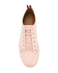 rosa Leder niedrige Sneakers von Bally