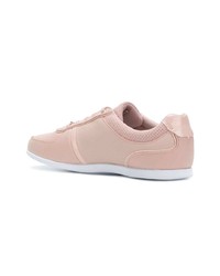 rosa Leder niedrige Sneakers von Lacoste