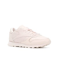 rosa Leder niedrige Sneakers von Reebok