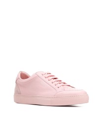 rosa Leder niedrige Sneakers von Paul Smith