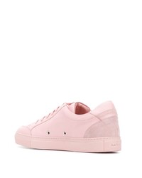 rosa Leder niedrige Sneakers von Paul Smith