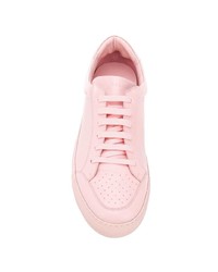 rosa Leder niedrige Sneakers von Paul Smith