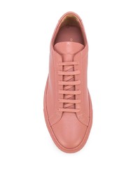 rosa Leder niedrige Sneakers von Common Projects