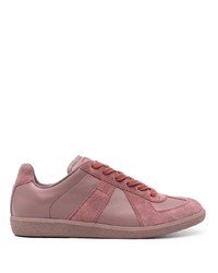 rosa Leder niedrige Sneakers von Maison Margiela