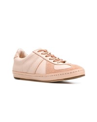 rosa Leder niedrige Sneakers von Hender Scheme