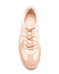 rosa Leder niedrige Sneakers von Hender Scheme