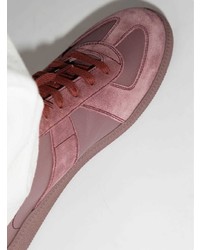 rosa Leder niedrige Sneakers von Maison Margiela