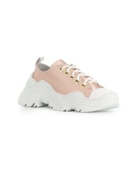 rosa Leder niedrige Sneakers von N°21