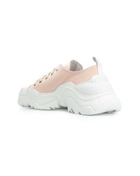 rosa Leder niedrige Sneakers von N°21