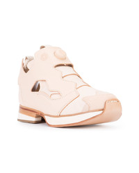 rosa Leder niedrige Sneakers von Hender Scheme