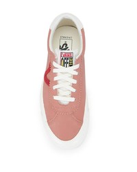 rosa Leder niedrige Sneakers von Vans