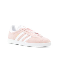 rosa Leder niedrige Sneakers von adidas