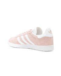 rosa Leder niedrige Sneakers von adidas