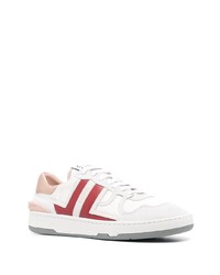 rosa Leder niedrige Sneakers von Lanvin