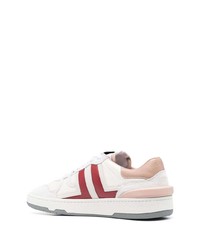 rosa Leder niedrige Sneakers von Lanvin