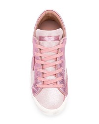 rosa Leder niedrige Sneakers von Philippe Model