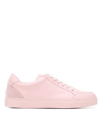 rosa Leder niedrige Sneakers von Paul Smith