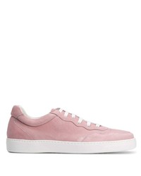 rosa Leder niedrige Sneakers von Paul Smith