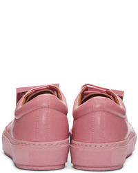 rosa Leder niedrige Sneakers von Acne Studios