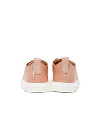 rosa Leder niedrige Sneakers von Giuseppe Zanotti