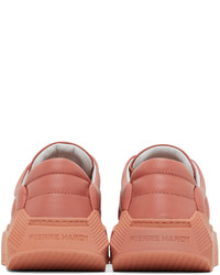 rosa Leder niedrige Sneakers von Pierre Hardy