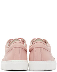 rosa Leder niedrige Sneakers von Etq Amsterdam