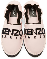rosa Leder niedrige Sneakers von Kenzo