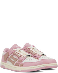 rosa Leder niedrige Sneakers von Amiri