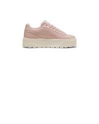 rosa Leder niedrige Sneakers von Puma