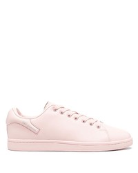 rosa Leder niedrige Sneakers von Raf Simons