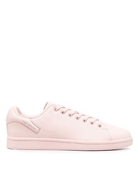 rosa Leder niedrige Sneakers von Raf Simons